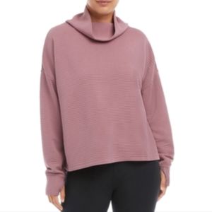 NWT TAHARI SPORT MAUVE FUNNEL NECK PULLOVER